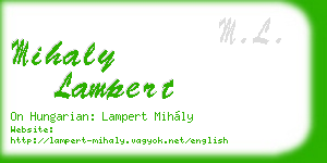 mihaly lampert business card